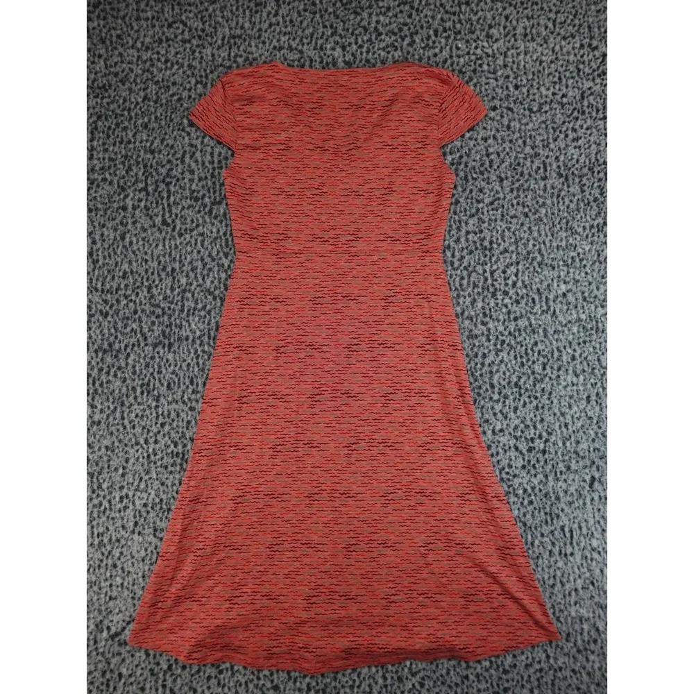 Toad&Co Rosemarie Dress Womens XS Coral Red Excellent Eco-Friendly V-Neck Stripe